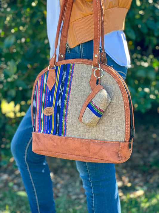 Handmade Artisan Purse with Authentic Folk Patterns and Vibrant Colors